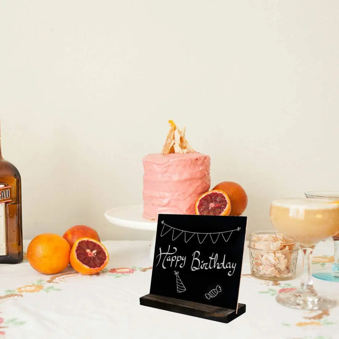 1 wooden chalkboard message board tabletop crafts display can be wiped display cabinet decorative message simple