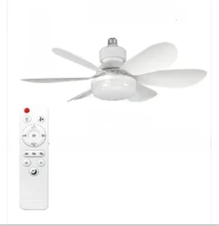 Remote - Controlled Ceiling Fan Light with Colorful Blades - 40w (WHITE)