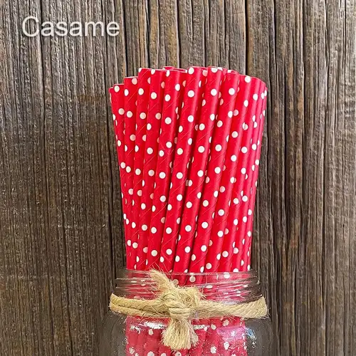 Mouse Ear Mouse Head Paper Straws Animal Straws Girls and Boys Party Paw Printing Dog Foot Print Red Bow Mouse Ear Mouse Head - Image 22