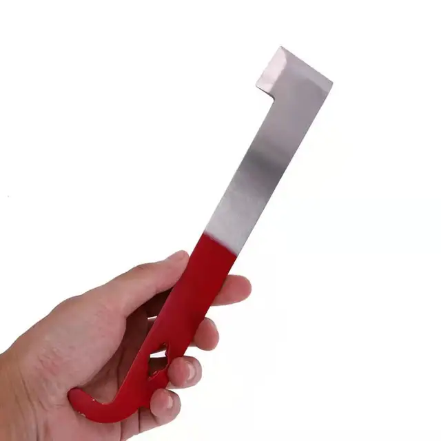 Rozsdamentes Méhcsaládos Szerszám Keret Lifter J Alak Horgos Vörös 27 Cm -Es Vágott Mézkés Méhkapárkaparó Méhész Eszközök Kellékek - Image 3