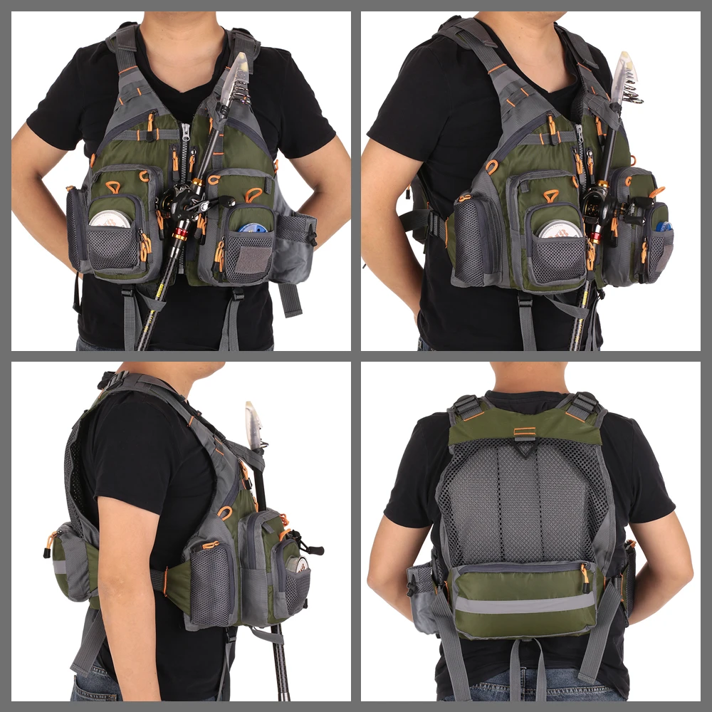 Description Picture 6 of itemLixada Padded Fishing Life Vest 209lb Bearing Life Safety Jacket Swimming Sailing Waistcoat Vest Floatation Floating Device