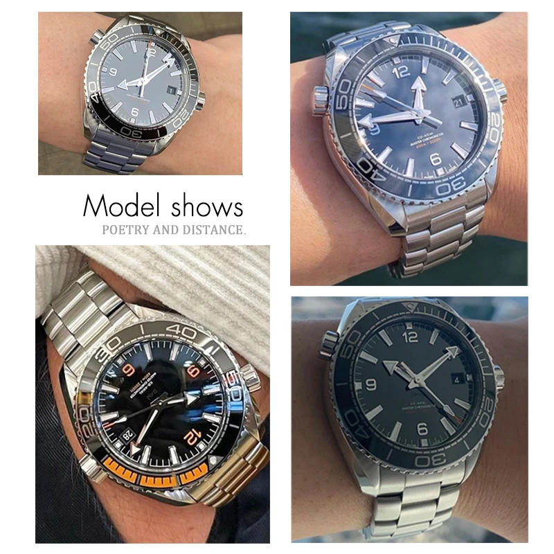 SCHIK 21mm 904L Stainless Steel Watch Bands Fit for Omega Strap Seamaster Planet Ocean 600 GMT Silver Solid Strap Men Watchband