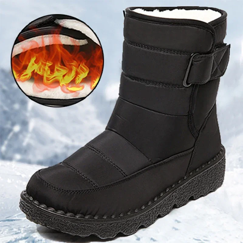 

Snow Women Boots Fur Boots Ladies Platform Shoes For Women Casual Keep Warm Shoes Woman Plus Size Soft Mujer Winter Boots