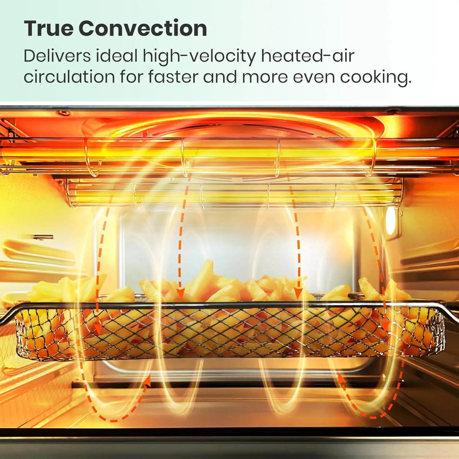 Heating Air Fryer Toaster Oven, Extra Large Countertop Convection Oven 10-in-1 Combo, 6-Slice Toast 3