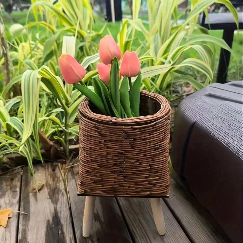 plant stand Creative triangular plastic for succulents small plants desktop flower pot holder