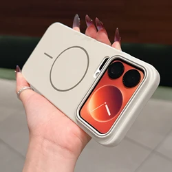 Enhanced Product Title:  
Sleek Matte Magnetic Phone Case with Wireless Charging Compatibility for Xiaomi 14 Pro (Rock Color)