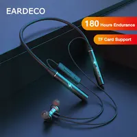 EARDECO 180 Hour Playback Bluetooth Headphones Bass Wireless Headphones Earphones with Mic Stereo Neckband Sport Headset TF Card