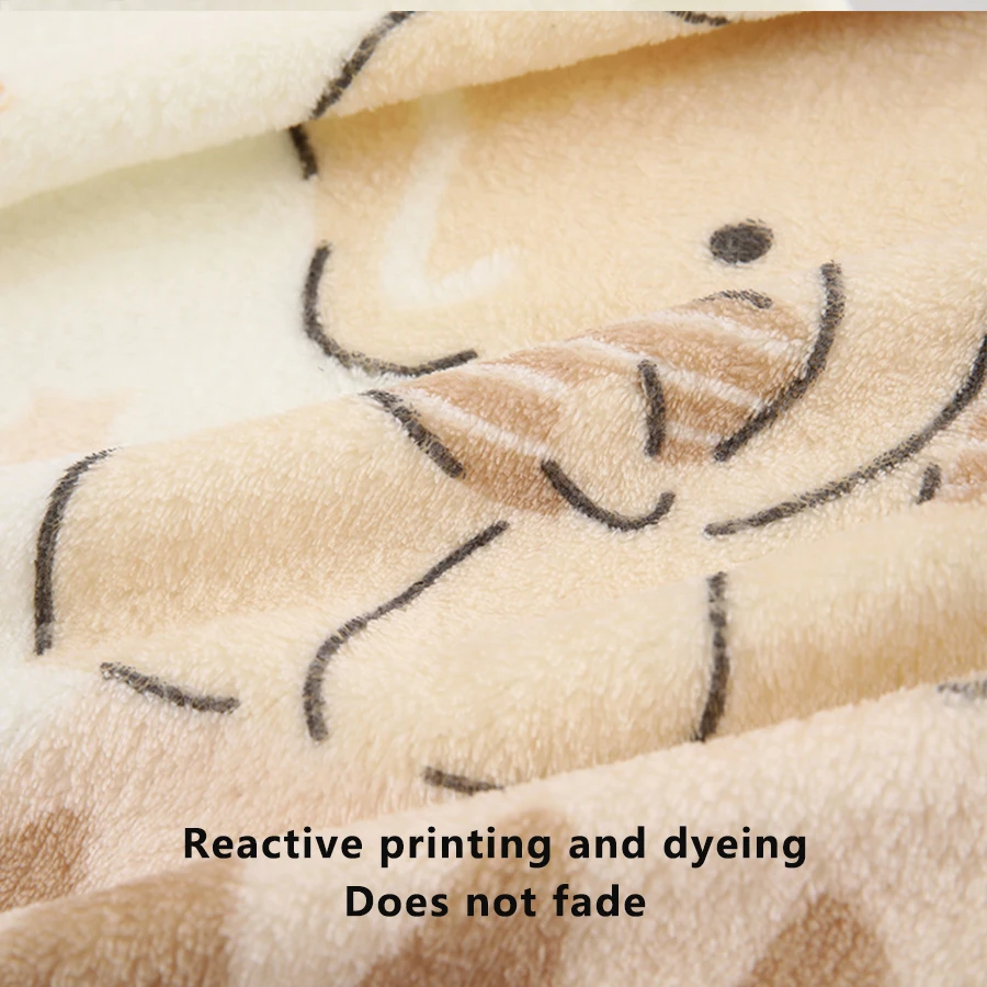 1Pc Baby Blanket, Cute Printed Pattern Baby Blanket, Superfine Fiber Soft and Absorbent, Suitable for Newborn Gifts - 5