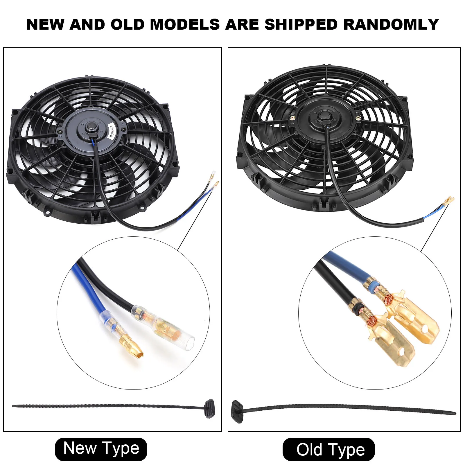 12 Inch Universal Car Slim Push Pull Electric Engine Cooling Fan 12V with Mounting Kit