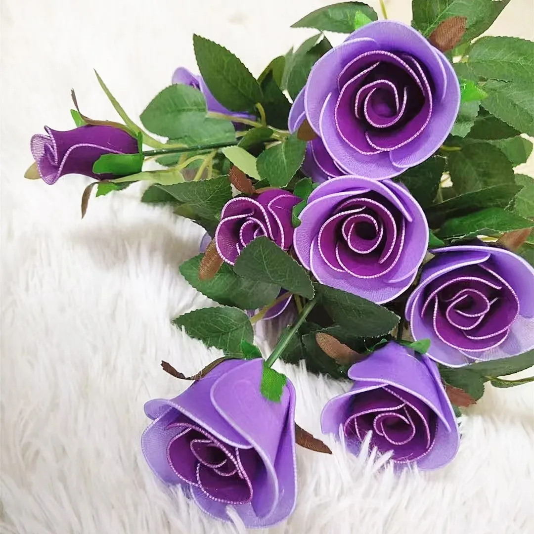 Set of 5 Purple Nylon Stockings for Handmade Flower Craft and Home Wedding Decoration