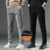 Men's Classic Corduroy Straight Leg Casual Pants Autumn Winter Slim Fit Fashion Business Style Comfortable Long Trousers