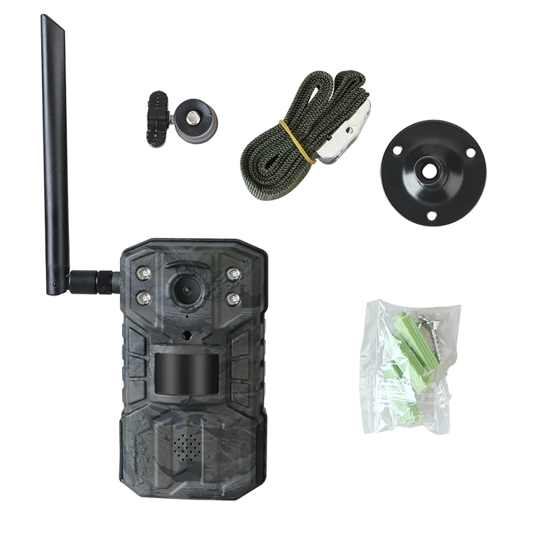 2K Support Solar Powered Lithium Battery Outdoor 4G Hunting Camera Infrared Night Vision Wireless Game Hunting Trail Camera