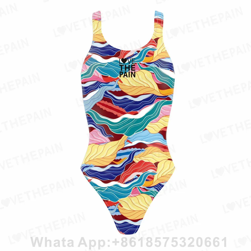 

Love The Pain Women Swimsuit 2022 One Piece Backless Swimwear Sexy Slimming Beach Wear Summer Vintage Bathing Suits