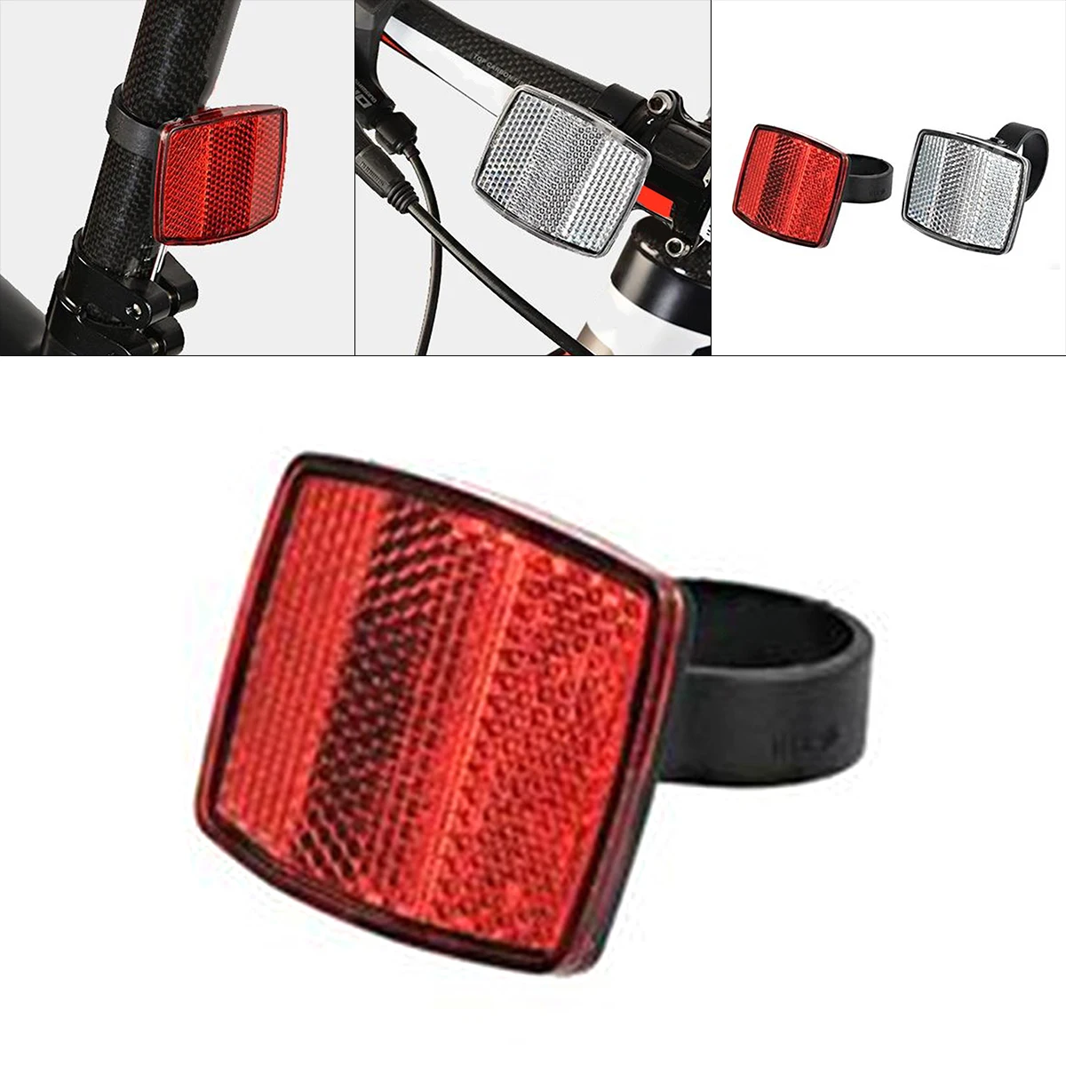 Bike Front and Rear Reflectors Kit Bike Automatic Reflectors Front Rear