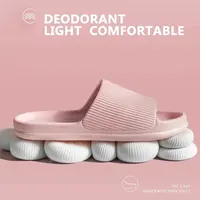 Chaussures de douche de massage à semelle souple pour hommes et femmes, pantoufles à la mode, imperméables, non ald, maison, loisirs, couples 5