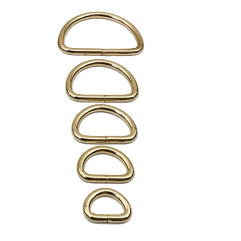 100pcs D-Shaped Buckle D Ring Connection Alloy Metal Silver Gold For Shoes Bags Backpack Buckles DIY Accessory 16/20/25/38/50mm