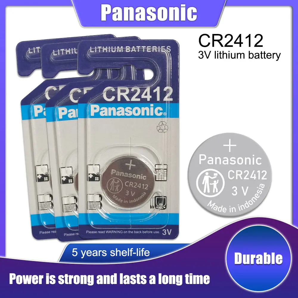 Оригинальный литиевый аккумулятор Panasonic CR2412 CR 2412 3 в для автомобиля с