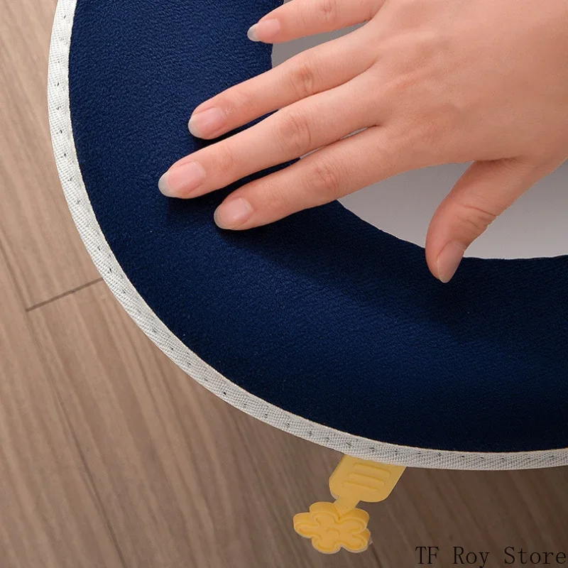 Soft Cartoon Cat Embroidery Toilet Seat Cover with Zipper Warmer Washable Toilet Mat Cover Pad Cushion Bathroom Accessories