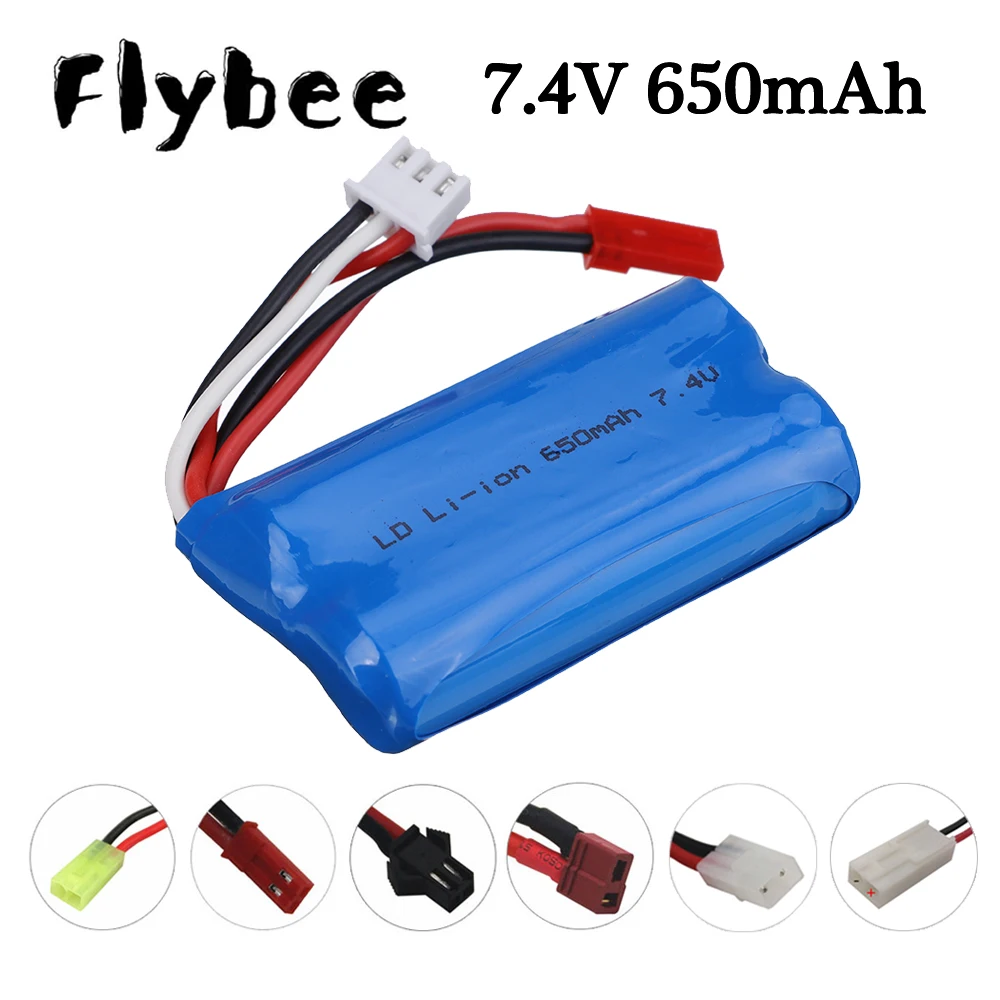 

7.4V 650mAh 14500 15C Li-ion Battery For Syma F1 BR6802 HJ370 W608-7 YD712 YD921 RC Helicopter Buggy Car Truck Boat toys parts