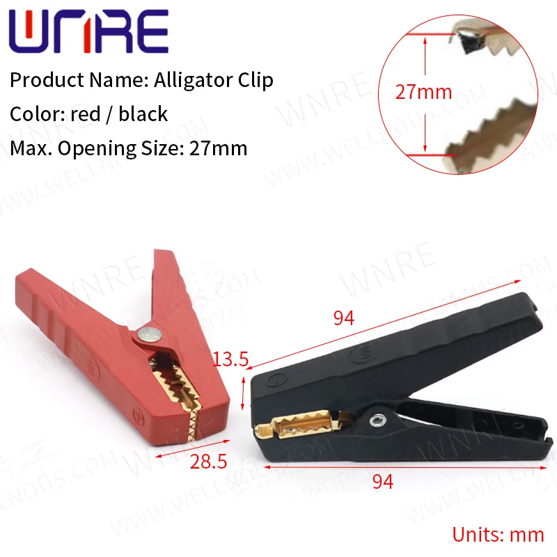 Alligator Clips Electric Test Clamp Metal Mini Testing Probe 1 pair