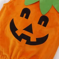 0-36months Infant Boys And Girls Halloween Clothes Cosplay Costume Vests Pumpkin Print Top+Solid Shoes Hat Outfits For Toddler 4