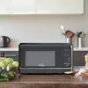 Countertop Microwave Oven 1.1 Cu.Ft/1000W 6 Cooking Programs LED Lighting Push Button Black Kitchen Electric Microvawe Home 2