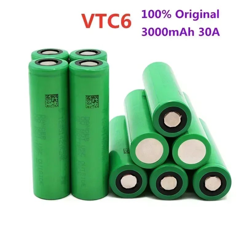 

1-10pcs Original US18650 VTC6 Li-ion rechargeable 18650 battery for VTC6 30A 3000mah ForSony toys tools flashlight+free shipping