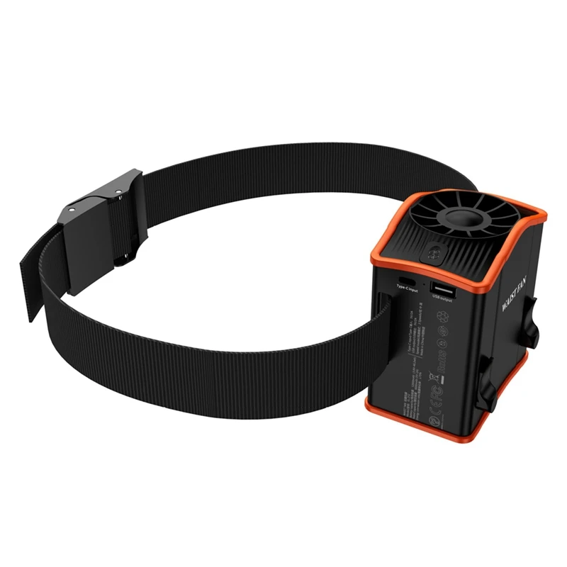 

12000Mah Portable Hanging Waist Fan Wearable Electric Fan USB Charging Mini High Wind Power Fan For Outdoor Working