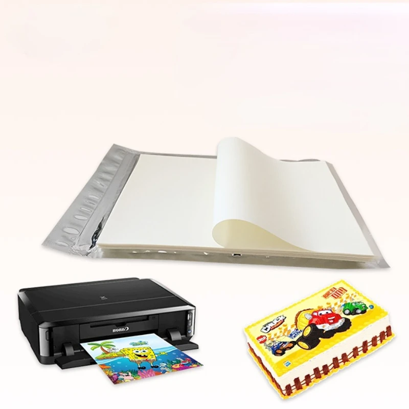 

25sheet/box A4 Glutinous Rice Paper Icing Paper Digital Lollipop Photo Cake Printer Flip Sugar Transfer Paper