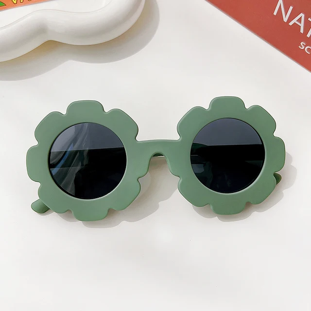New Kids Sunglasses Children Round Flower Sunglasses Girls Boys Baby Sport Shades Glasses UV400 Outdoor Sun Protection Eyewear c2597-46
