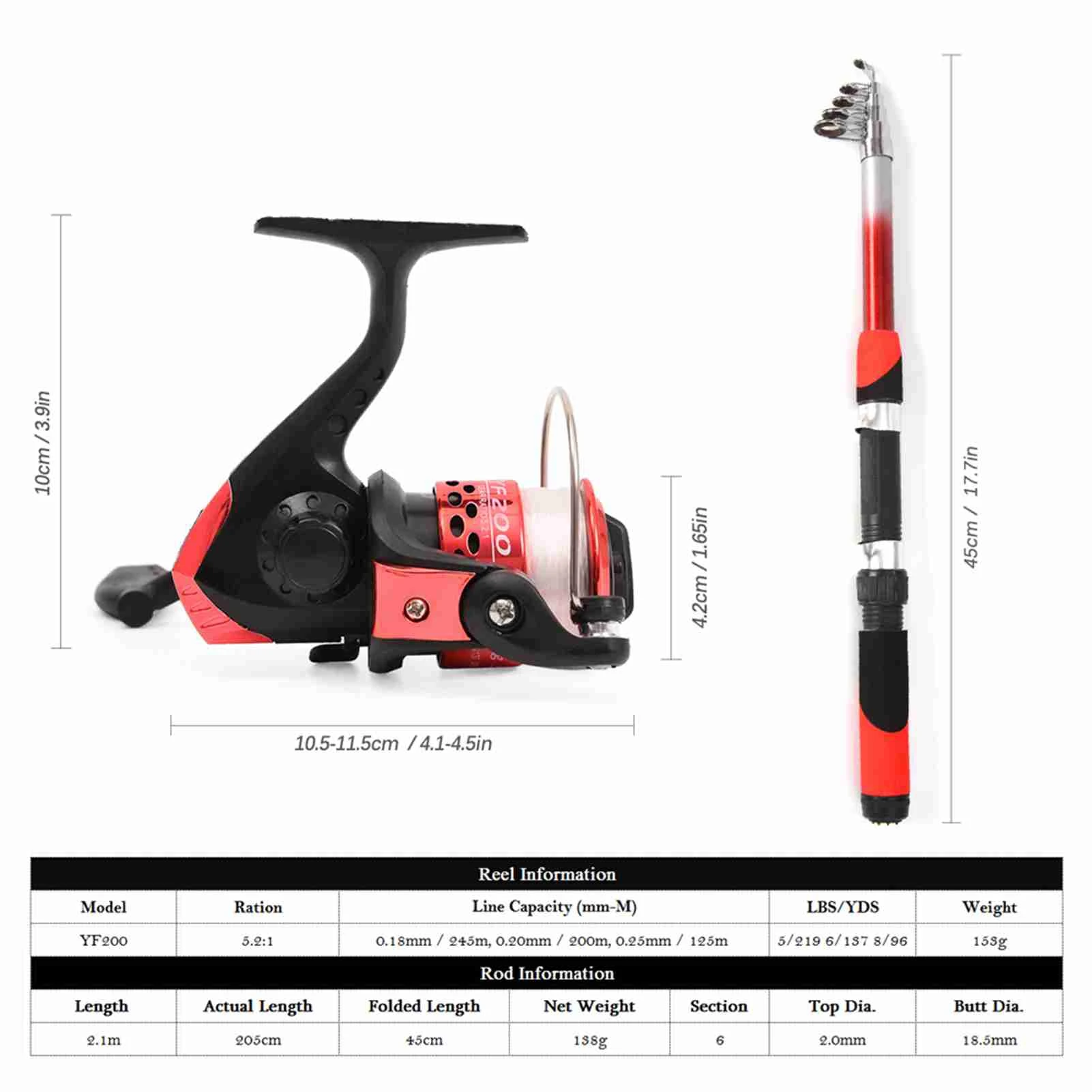 New Fishing Pole Set Full Kits 6