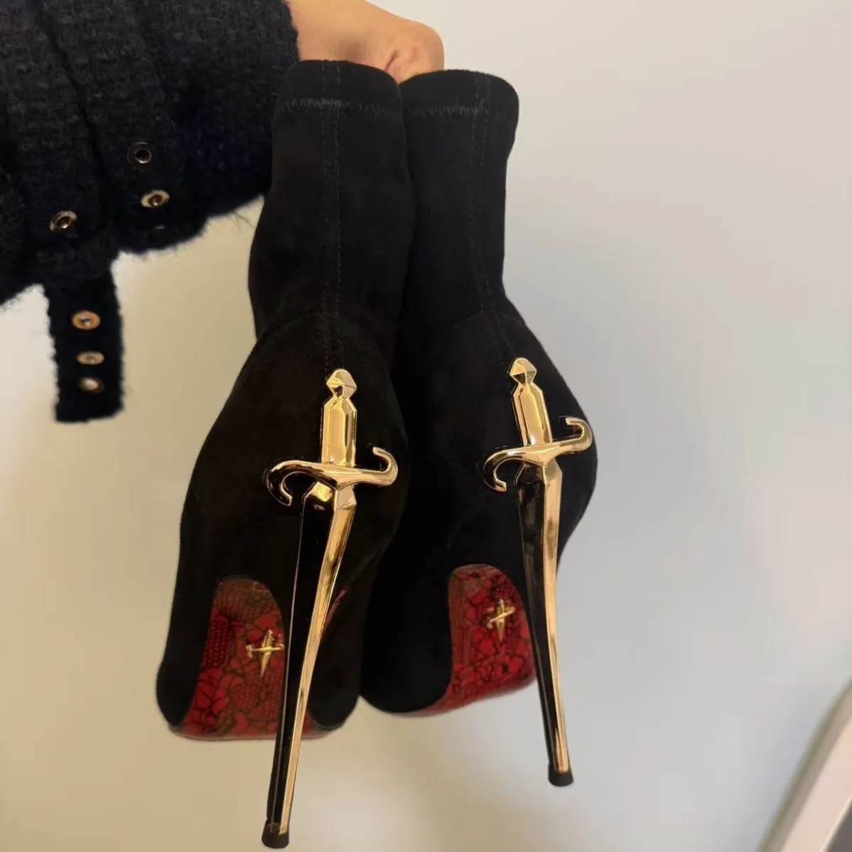 Back view of boots