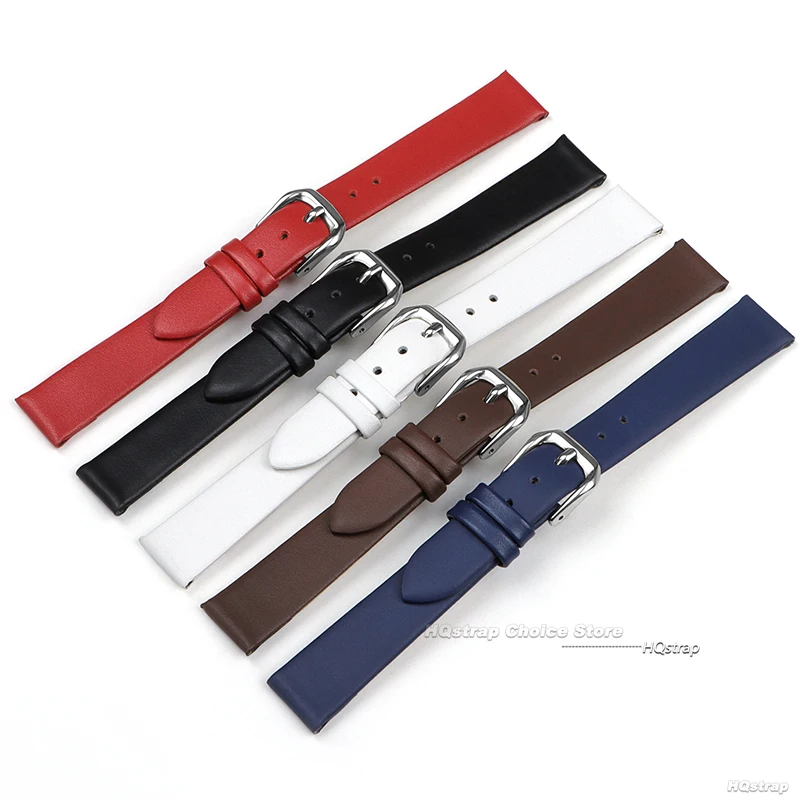 Elegant Women's Genuine Leather Watch Bracelet - Slim Design, Various Sizes Available