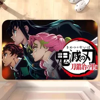bilibili Demon Slayer To the Swordsmith Village D Floor Mat Bedroom Kitchen Door Bath House Super Absorbent Foot Non-slip 2
