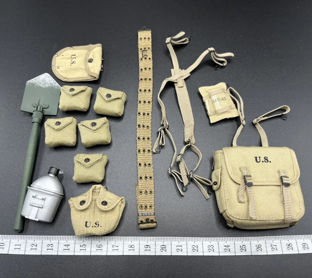 

1/6 SoldierStory SS126 WWII US 101 Battalion Private First Class Ryan Hang Chest Vest Bag Set Shovel Accessories For Fans DIY