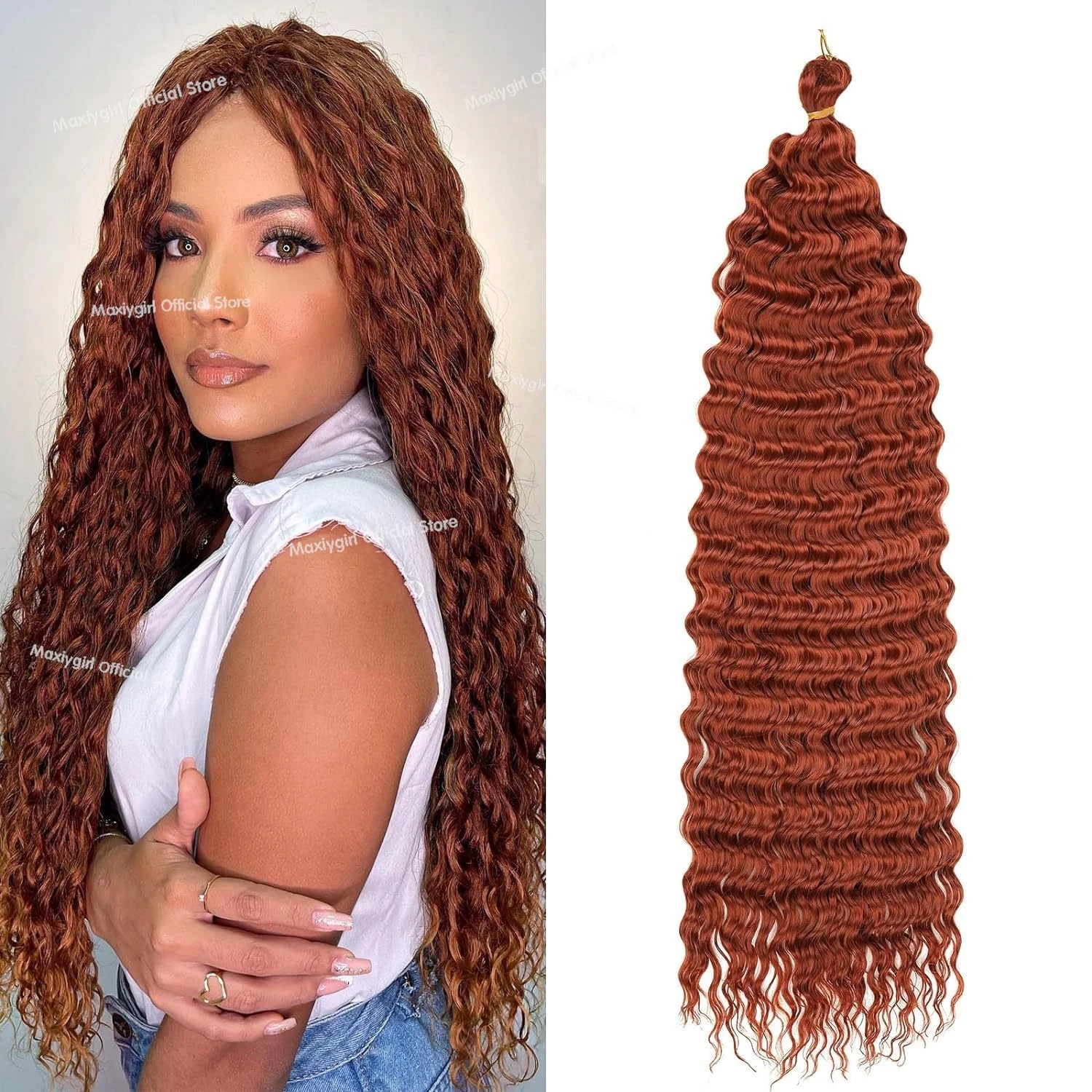 18 24 30 Inch Synthetic Passion Spring Twist Hair Crochet Braids Hair Fluffy Water Wave Curly Hairpiece for Women
