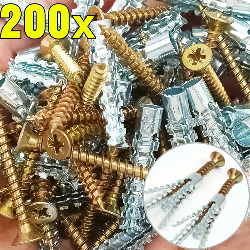 Description Picture 3 of itemSerrated Steel Wall Anchors Metal Expansion Tube Pipe Self Tapping Screw Drilling Plug For Concrete Wall Fasteners Bolt Anchors