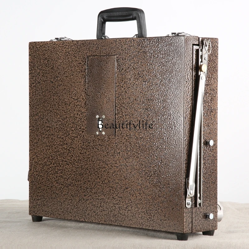 

Professional Oil Painting Box Retro Aluminum Alloy Bracket Folding Sketch Watercolor Portable Portable