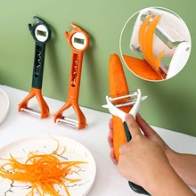 Stainless Steel Multi-Function Vegetable Peeler Cucumber Carrot Fruit Peeler Double Head Grater Kitchen Set