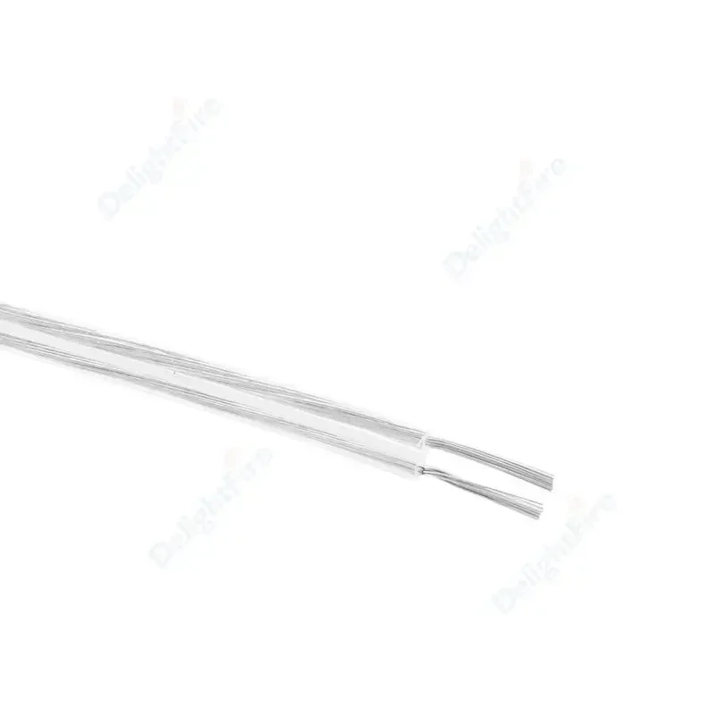 Premium 2-Pin Transparent Flexible Electrical Cables for LED, Audio, and Microphone Systems
