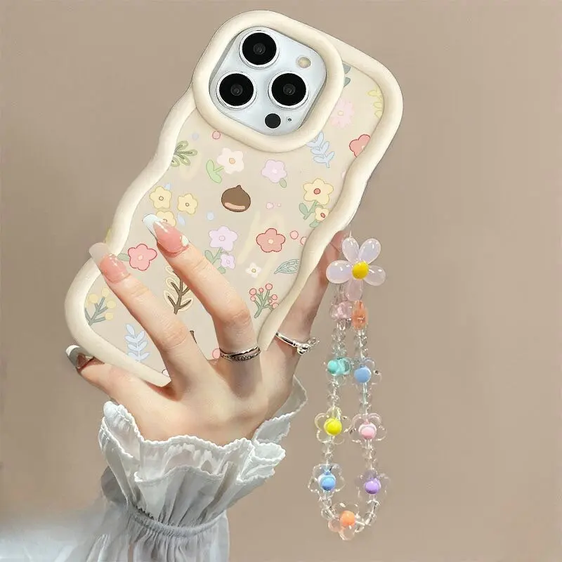 Floral Bracelet Chain Wave TPU Phone Case Cover