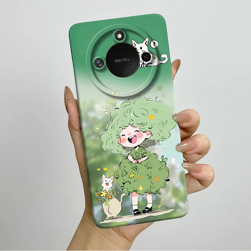 Sweet Painted Silicone Phone Case - Fashion Cartoon Design, Protective & Stylish