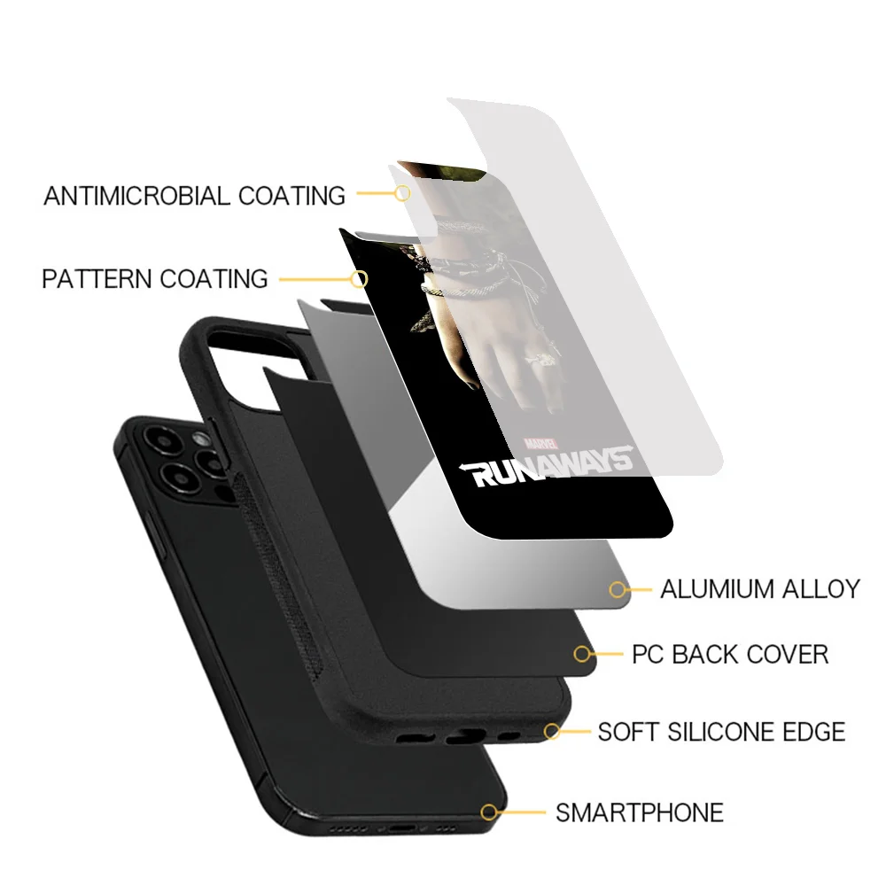 Фото Runaways мобильный телефон чехлы для iPhone 15 14 13 Pro Max 11 12 Mini Alex зеркальный чехол из ТПУ №4