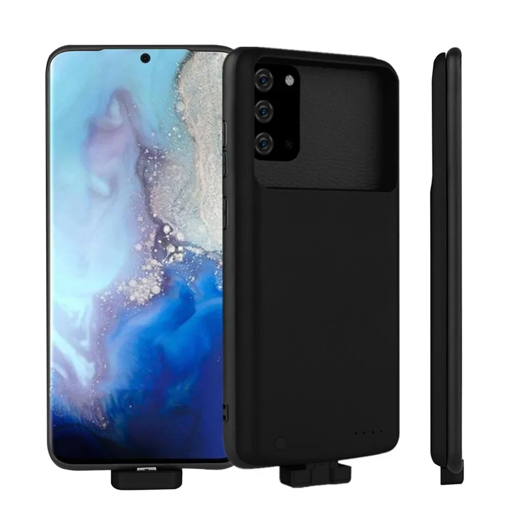 삼성에 적합한 갤럭시 S20 플러스용 휴대용 충전기 커버, 배터리 케이스, 5000mAh, 마그네틱 보조배터리 충전 커버