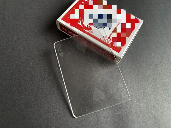 

Ghost Glass (Poker Size) 2 of Hearts or 6 of Clubs Card Magic Tricks Gimmick Magic Accessories Illusions Magic Props Easy To Do