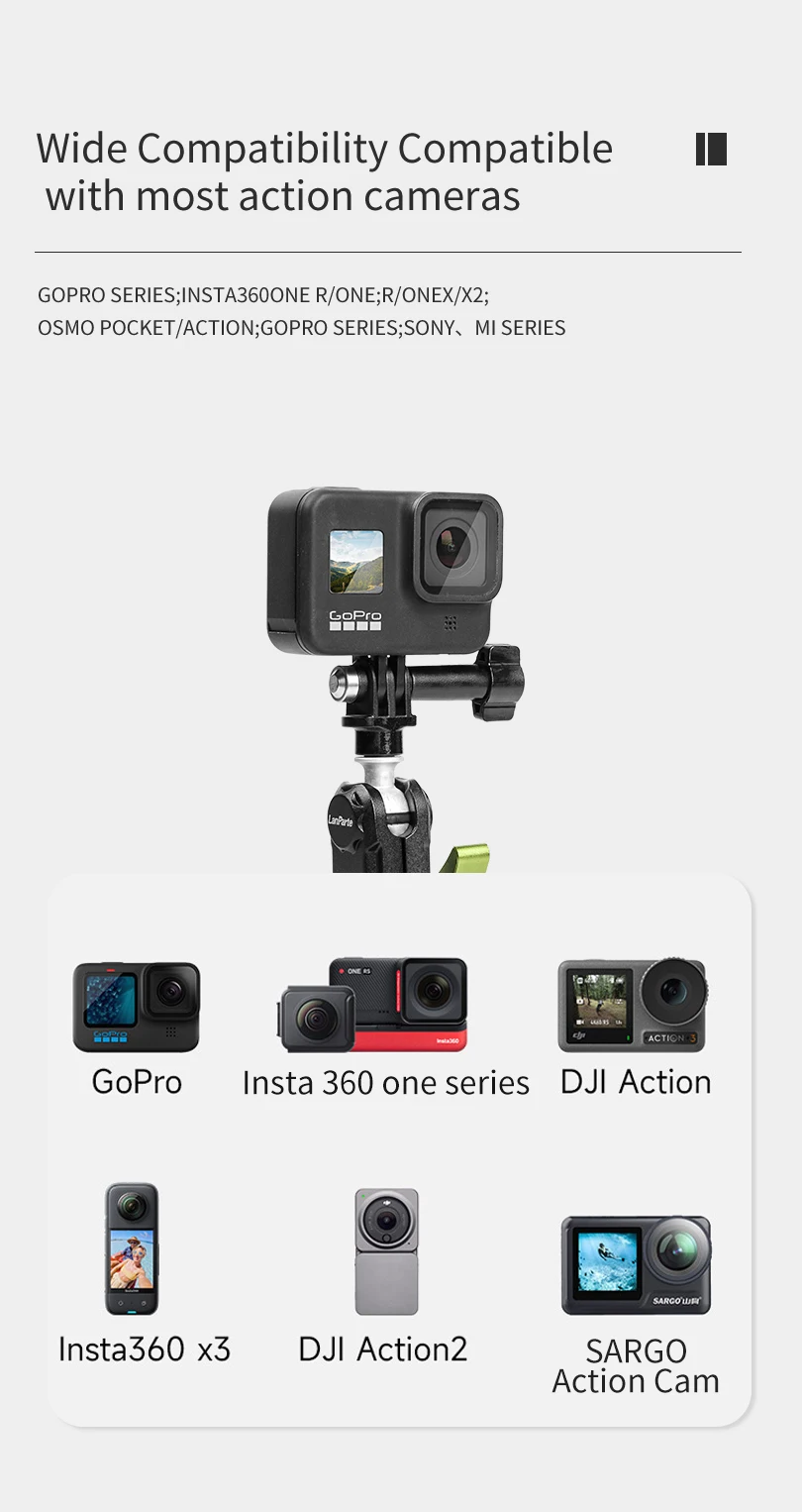 Lanparte UBA-G1 Action Camera Universal Suction Cup Holder description image 11