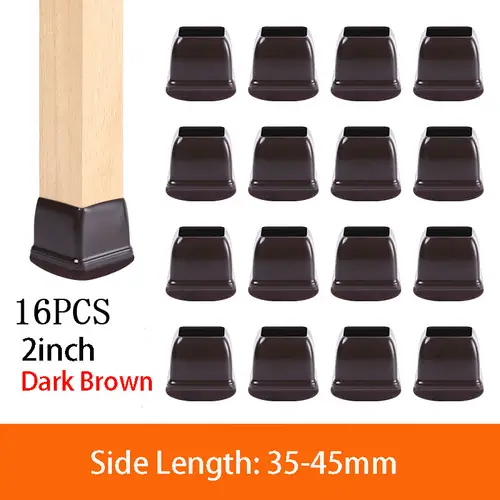 16PCS Transparent Table Chair Leg Protectors Caps Round Square for Furniture Foot Legs Cover Floor Protector with Felt Bottom - Image 9