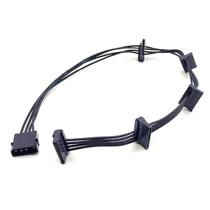 4 Pin Male to SATA 15 Pin Female Power Supply Cable with 1 to 5 Cord for Hard Drive IDE Molex to 5-Port 15Pin SATA Power, 30 Inch Description Image.This Product Can Be Found With The Tag Names 4 pin, Computer Cables Connecting, Computer Peripherals, PC Hardware Cables Adapters