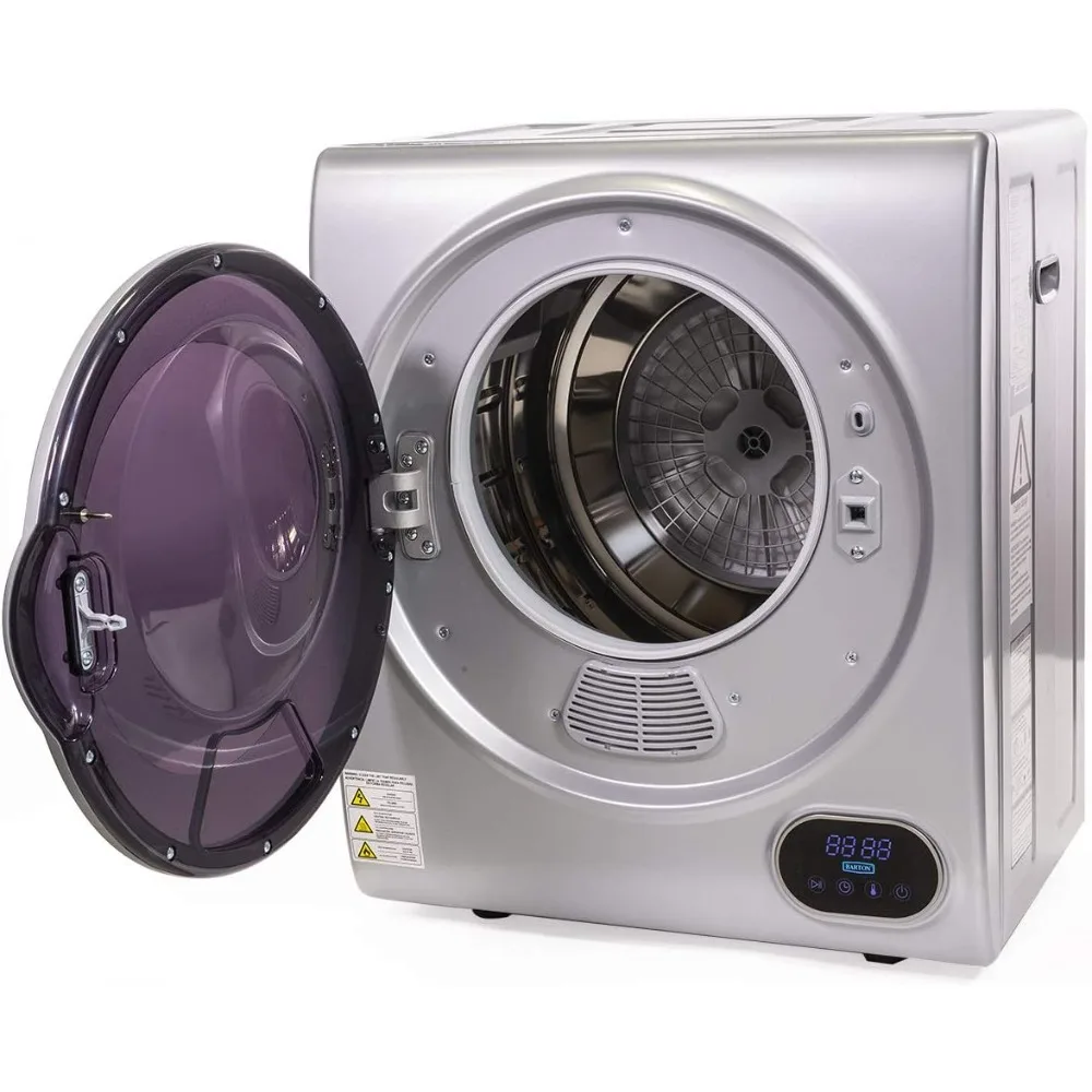 Tumble Dryer Silver w/Digital Timer Automatic Portable Electric RV Apartment Clothes Laundry Compact 2