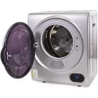 Tumble Dryer Silver w/Digital Timer Automatic Portable Electric RV Apartment Clothes Laundry Compact 2
